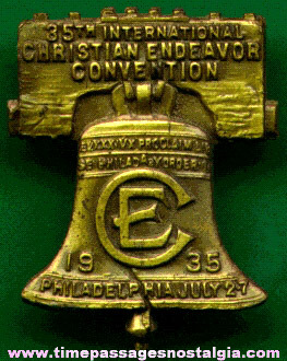 1935 Christian Endeavor Convention Liberty Bell Pin