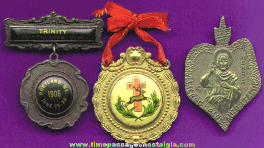 (3) Nice Old Religious Medals