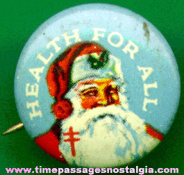 Old Santa Claus Pin Back Button