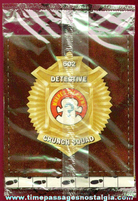 Unopened 1985 Cap’n Crunch Crunch Squad Detective Wallet Cereal Prize