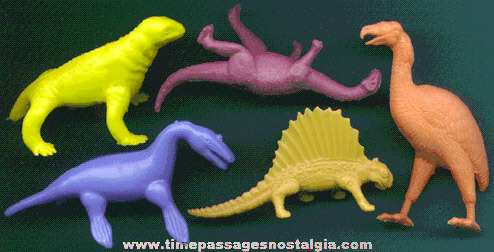 (5) 1960’s Cereal Premium / Prize Dinosaurs