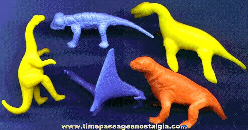 (5) 1960’s Cereal Premium / Prize Dinosaurs