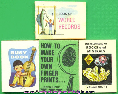 (4) Different 1960’s - 1970’s Paper Cracker Jack Prizes / Premiums