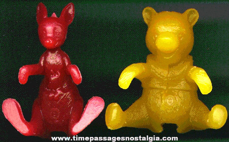 (2) Nabisco Cereal Premium Winnie The Pooh Spoon Sitter / Bowl Hanger Character Figures