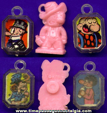 (3) Different Scarce Old Comic Strip Character Bubble Gum Machine Charms