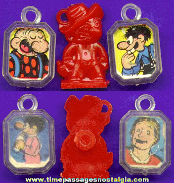 (3) Different Scarce Old Comic Strip Character Bubble Gum Machine Charms