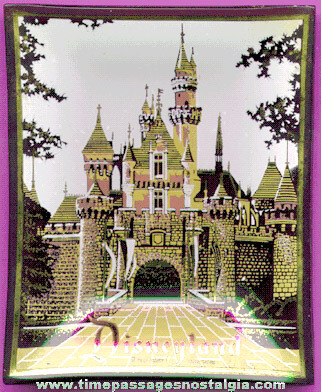 Disneyland Castle Imprinted Glass Souvenir Tray