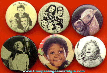 (6) Different Television / Movie / Show Pin Back Buttons