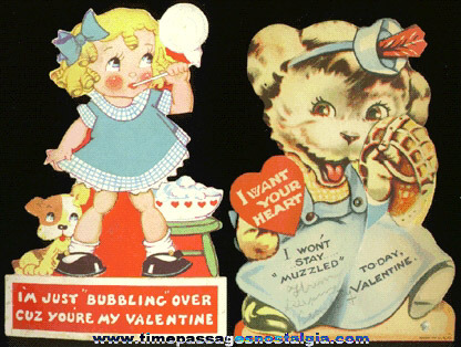 (2) 1939 Valentine Cards