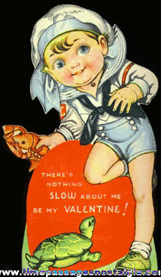 1939 Mechanical Sailor Boy Valentine Card