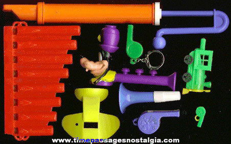 (9) Plastic Whistles