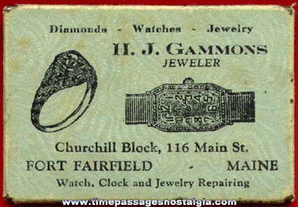 Old Jeweler Advertising Premium Pocket Mirror