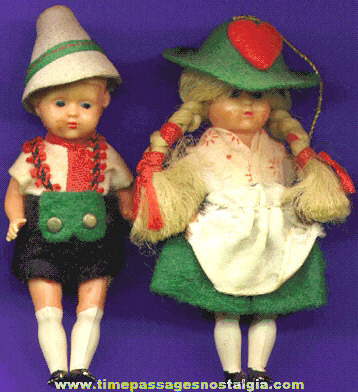 (2) (Boy & Girl) European Dressed Dolls