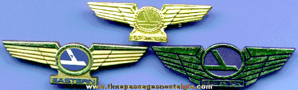 (3) Different Eastern Airline Advertising Wing Pins