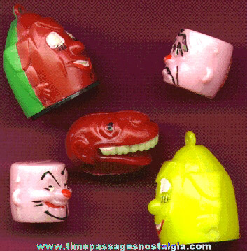 (5) Strange Head Gum Ball Machine Prize Toys