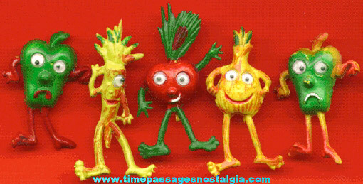 (5) Vegetable Creature Gum Ball Machine Prizes