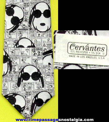 Charles Schulz Peanuts Joe Cool Snoopy Cartoon Comic Strip Character Neck Tie