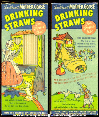 Full Old Mother Goose Nursery Rhyme Drinking Straws Box