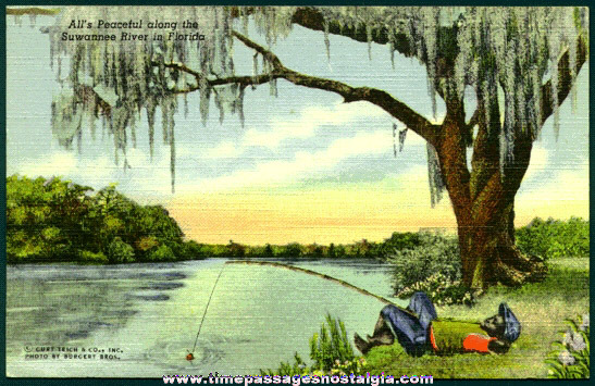 Old Florida Black Americana Post Card