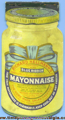 Old Die Cut Richard Hellmann’s Mayonnaise Advertising Recipe Booklet