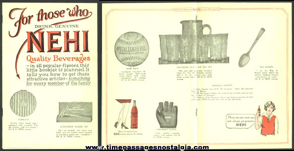 NEHI (soda) BEVERAGES Advertising Premium Catalog Booklet