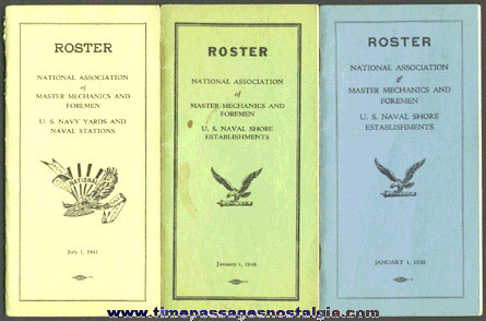 (3) National Association Of Master Mechanics And Foremen Union Roster Books