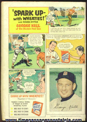 1953 George Kell / Wheaties Cereal Dell Comics Advertisement