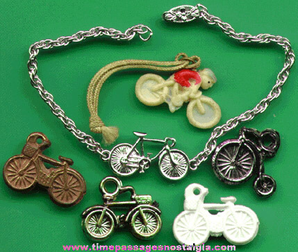 (6) Different Old Bicycle Charms