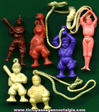 (6) 1930’s - 1940’s Baseball Player Charms