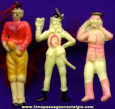 (3) Different Scarce 1930’s Celluloid People Charms