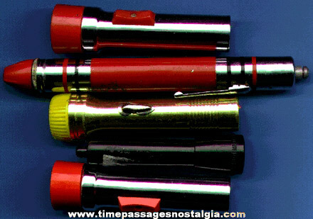 (5) Small Old Flashlights