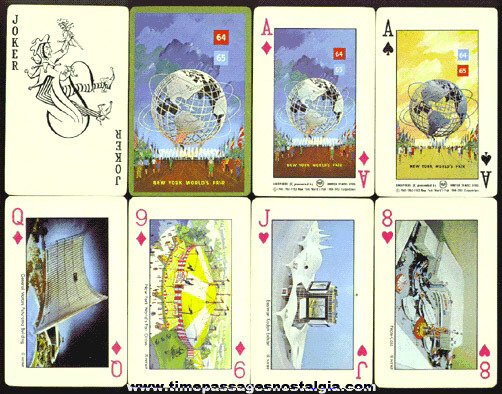 1964 - 1965 New York World’s Fair Deck Of Playing Cards With Exhibit Pictures