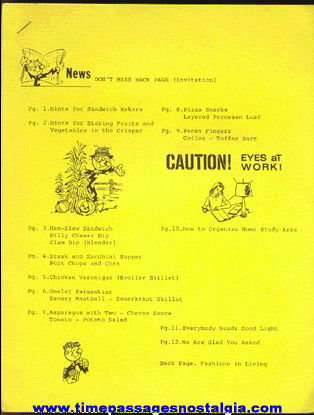 Old (11) Page Cambridge Electric Light Company Homemaker Newsletter With Reddy Kilowatt
