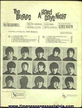 ©1964 "The Beatles - A Hard Day’s Night" Song Book With Pictures