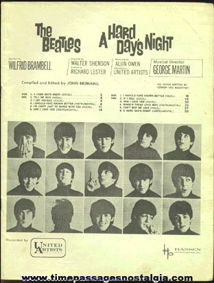 1964 "The Beatles - A Hard Day’s Night" Song Book With Pictures