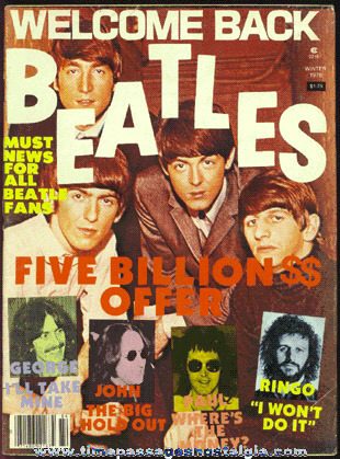 ©1978 "Welcome Back Beatles" Magazine With Pictures