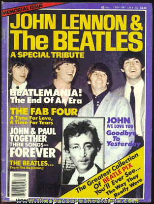 1980 "John Lennon And The Beatles" Special Tribute Magazine