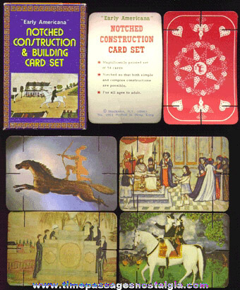 Boxed "Early Americana" Notched Construction & Building Card Set