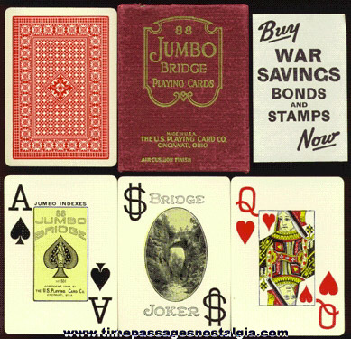 1940’s Boxed JUMBO Bridge Card Deck