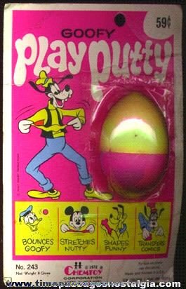 Unopened ©1972 Walt Disney Productions Goofy Play Putty