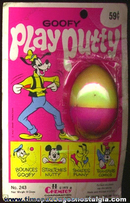 Unopened 1972 Walt Disney Productions Goofy Play Putty