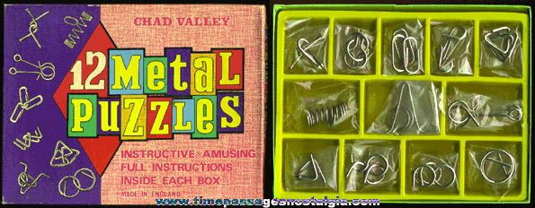 Old Boxed Set Of Wire Puzzles