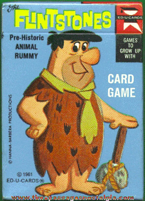 1961 Unopened Flintstones Pre-Historic Animal Rummy Card Game