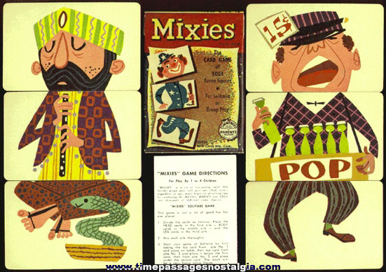 1956 Unused Boxed Ed-U-Cards Mixies Card Game