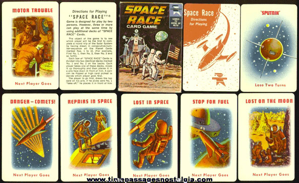 ©1969 Unused Boxed Space Race Card Game