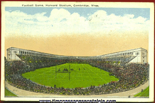 1918 Harvard Stadium Football Post Card