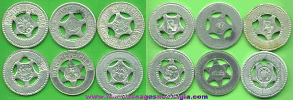 (6) Different Good Luck Tokens