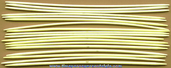 (9) Matching Sets Of Old Celluloid Knitting Needles