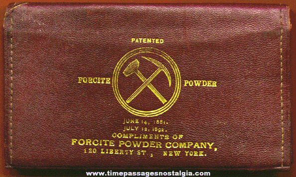 Old Leather Forcite Powder Company Advertising Premium Wallet