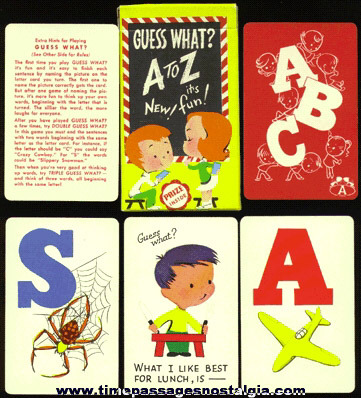 Old Boxed "Guess What? A To Z" Children’s Card Game